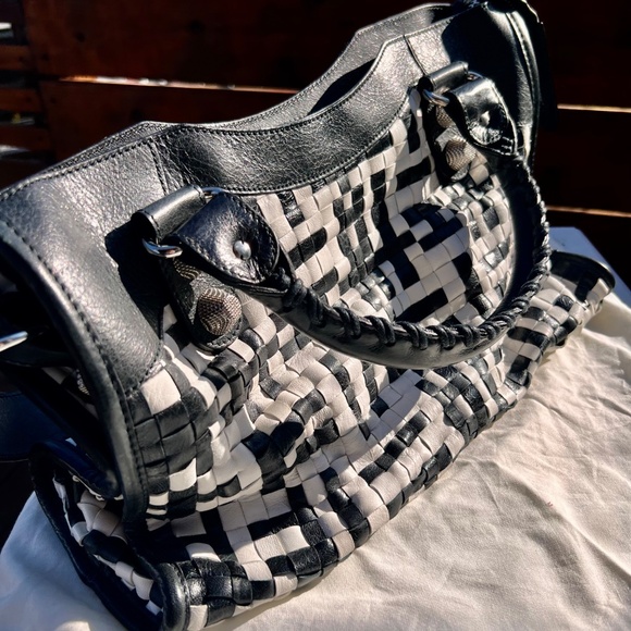 Balenciaga Le City Big Stud Woven Leather Classic! - Picture 5 of 8